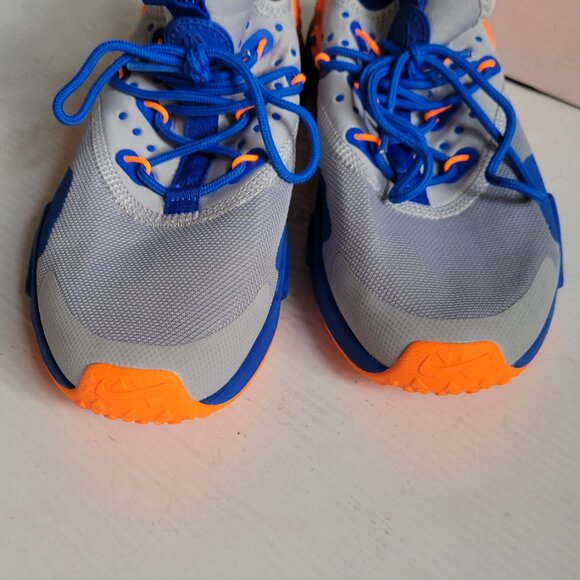 Nike Air Huarache Men’s SZ 8 AH7334-005 Drift Gray Royal Orange Sneaker Shoe EUC